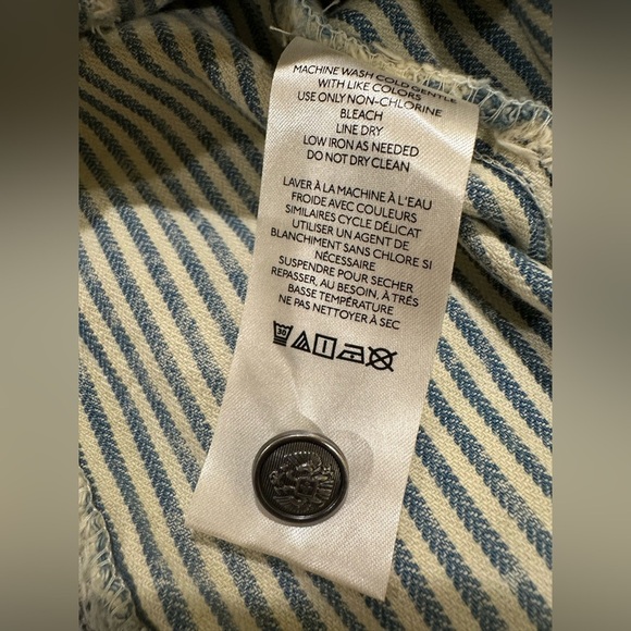 PILCRO XL Anthropologie Denim Sleeveless Corset Crop Tube Top  Club Biker Edgy - Picture 7 of 16